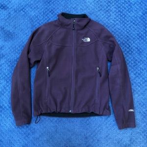 North Face Purple Full Zip Windwall Fleece Jacket